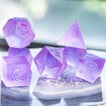 URWizards D&D Purple Tourmaline Moon Star Dice 